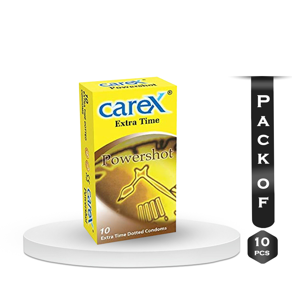 Pack of 10 Pieces Carex Powershot Extra Time Condoms