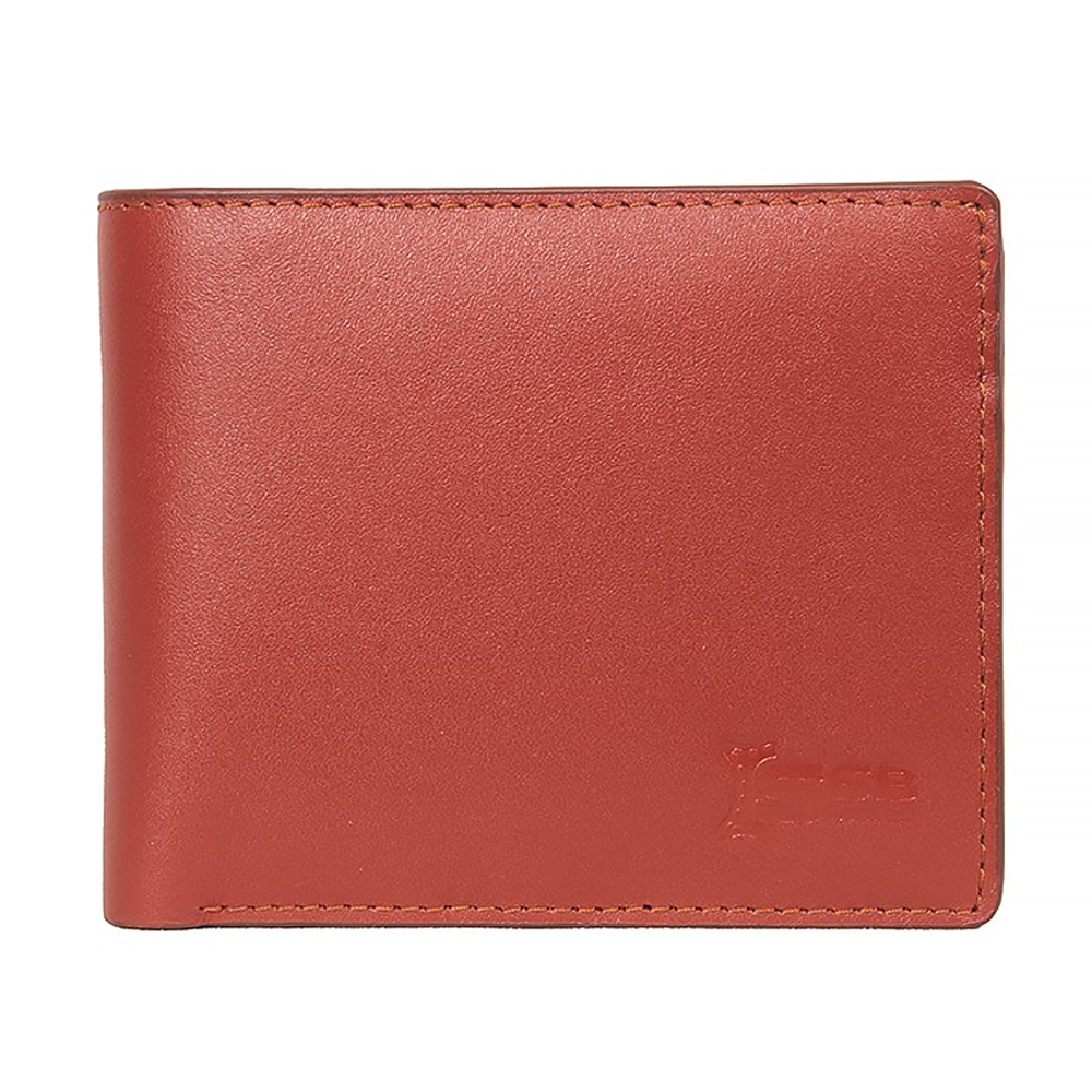 SSB Leather Classic Wallet for Men - Maroon - SB-W167