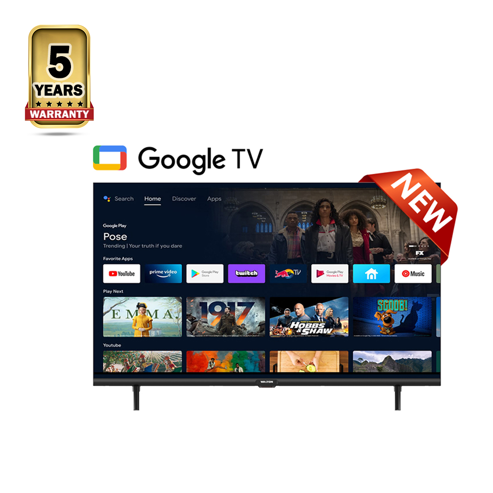 Walton W32S3EG  4K Ultra HD Smart Google Smart TV - 32 Inch - Black