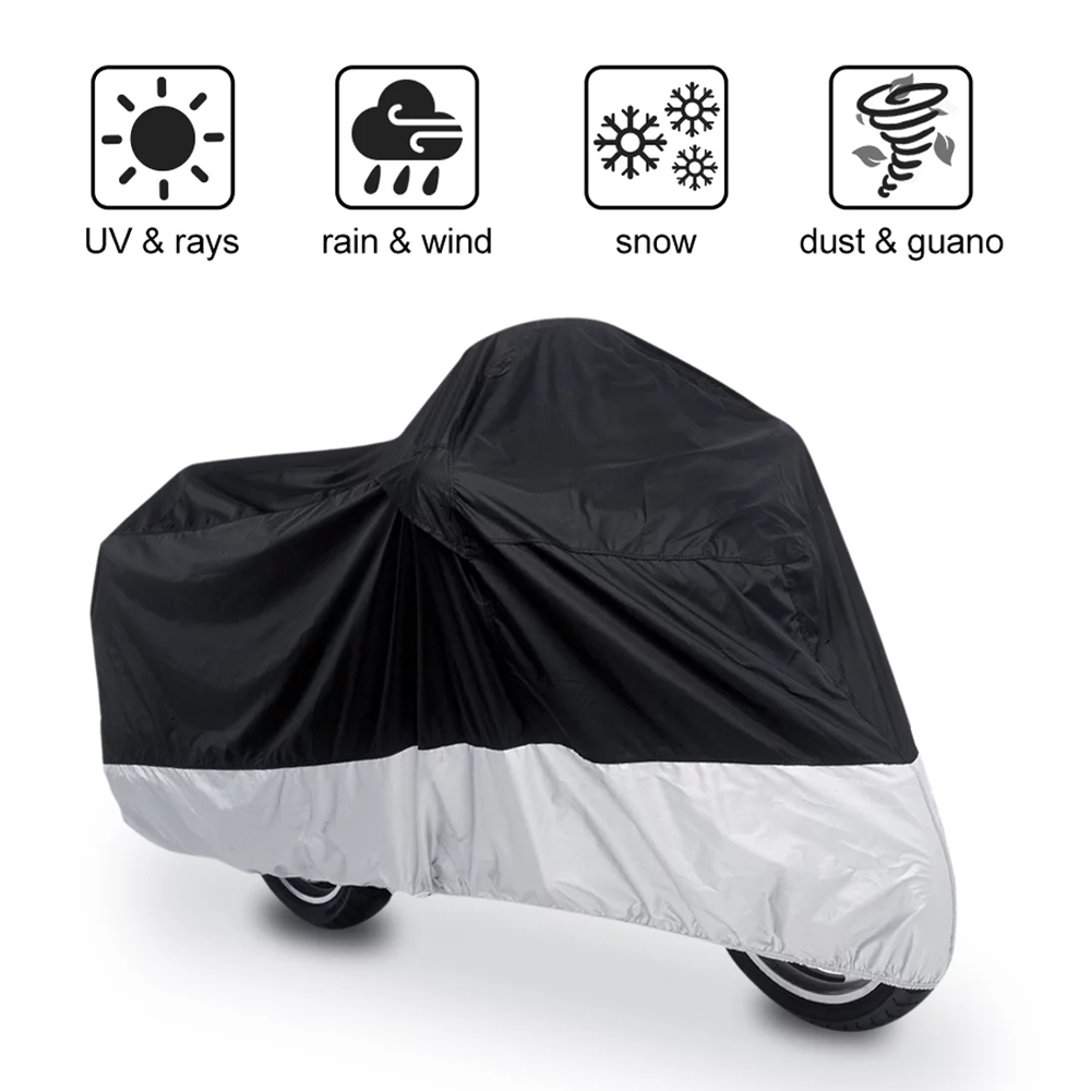 Dust And Rain Proof Motorcycle Bike Cover - Black