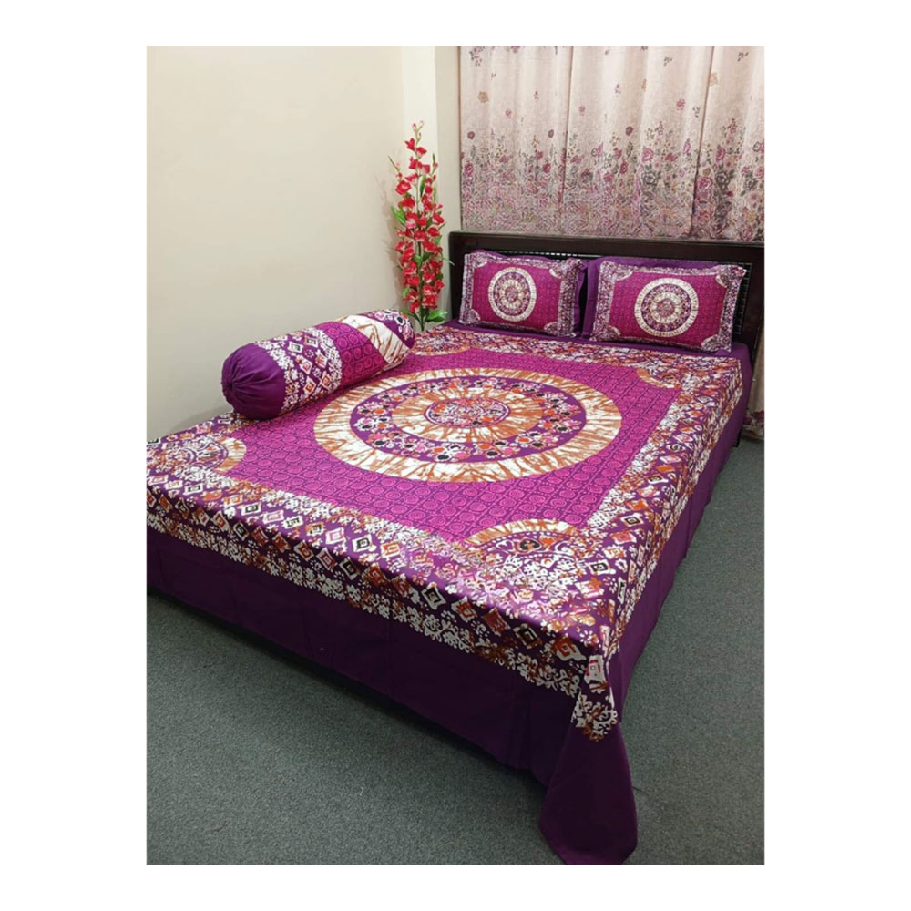 Cotton Bedsheet with Pillow Covers - king Size - 2502051