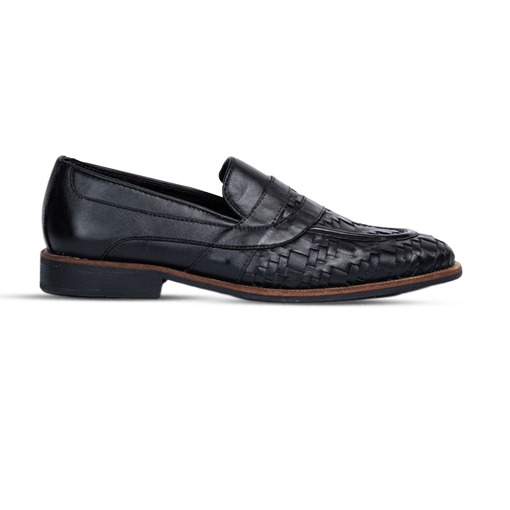 Regals Braided Shoes For Men - RRHB- Black