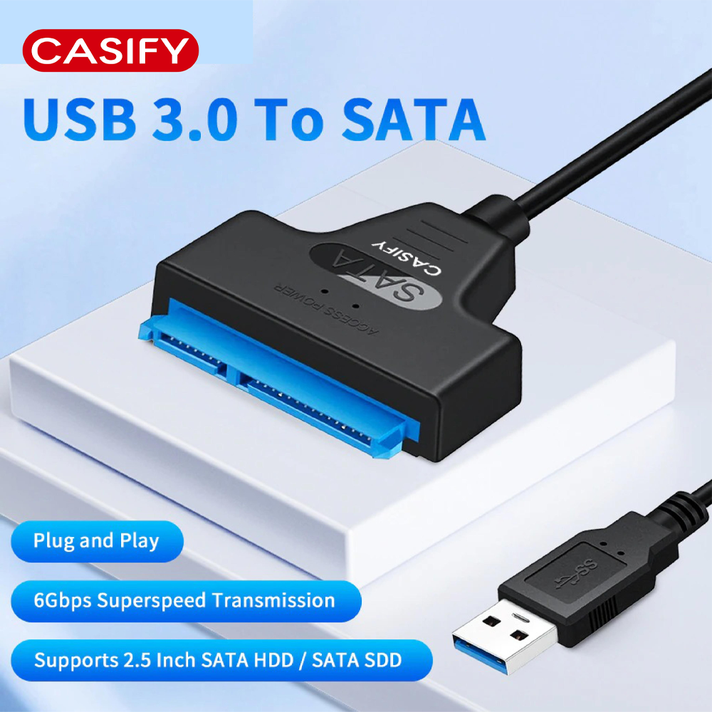 CASIFY USB 3.0 SATA Cable SATA To USB Adapter - Black