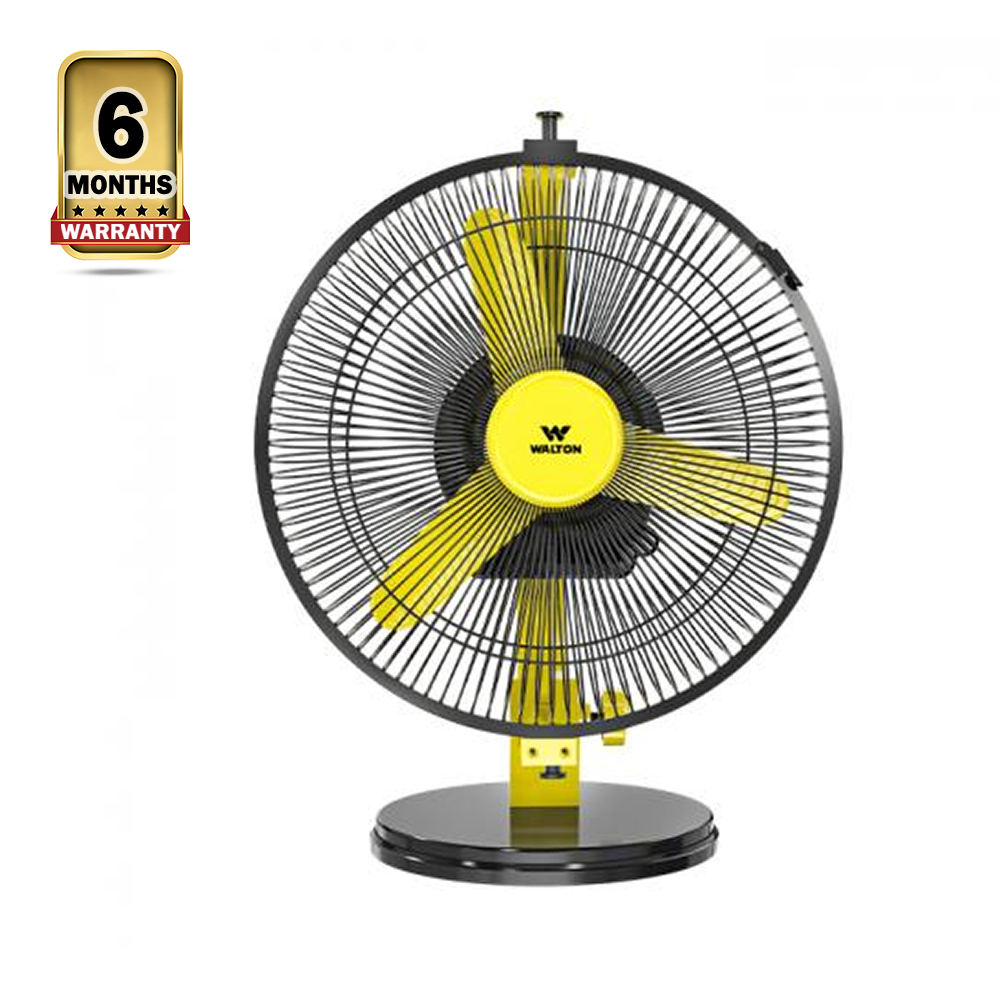 Walton WRTF9A Rechaegrable Fan - 9 Inch - Yellow And Black