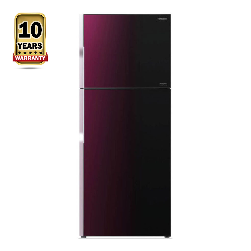 Hitachi R-VG420P8PB-XRZ Inverter X Dual Fan Cooling Refrigerator - 340 Litres - Rose Red