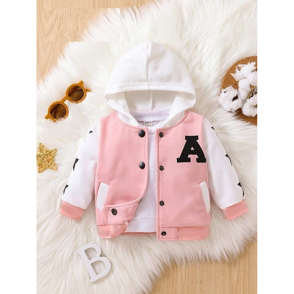 Cotton Hoodie For Baby - Pink 