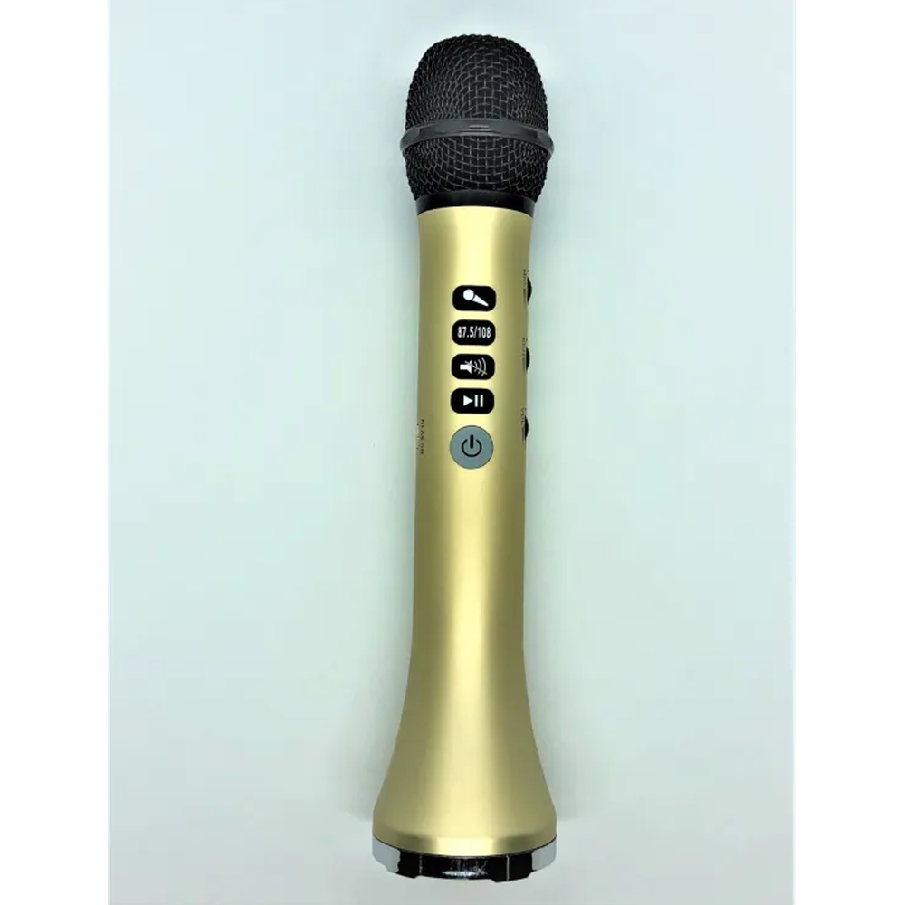 Karaoke Mini USB Singing Recorder Microphone Speaker - Golden