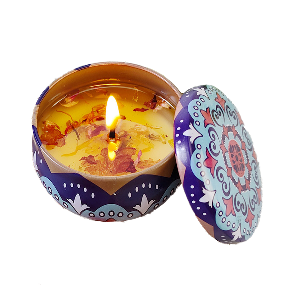 Vintage Jar Floral Scented Candle - Vanilla