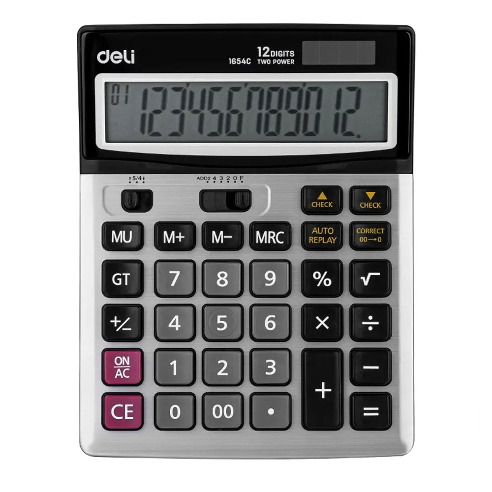 Deli E1654C Calculator - 12 Digits