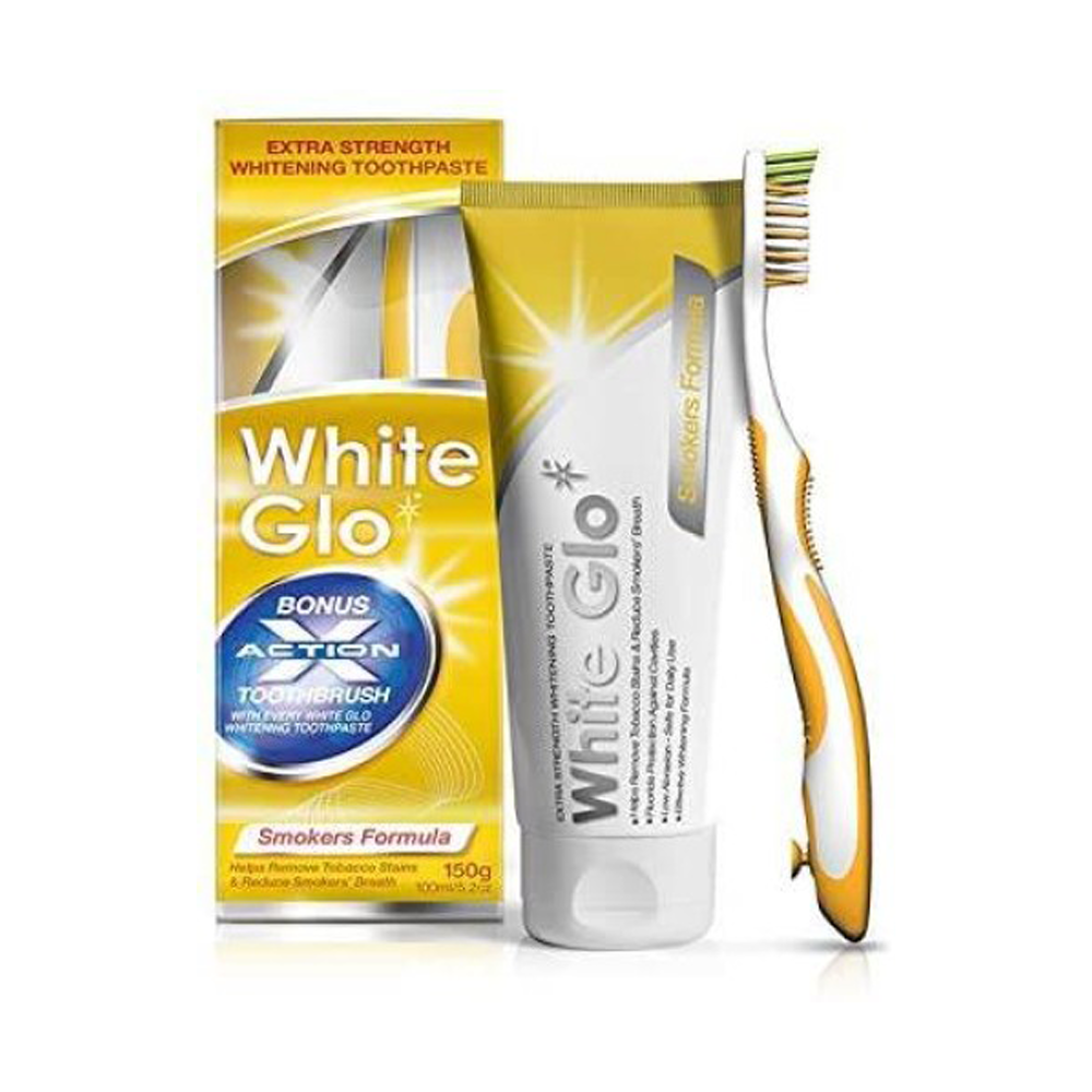 White Glo Whitening Toothpaste and Toothbrush - 100ml