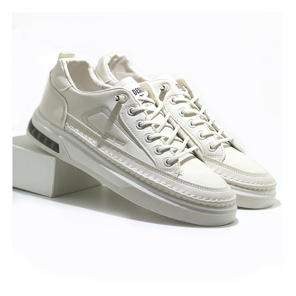 Pu on sale leather sneakers