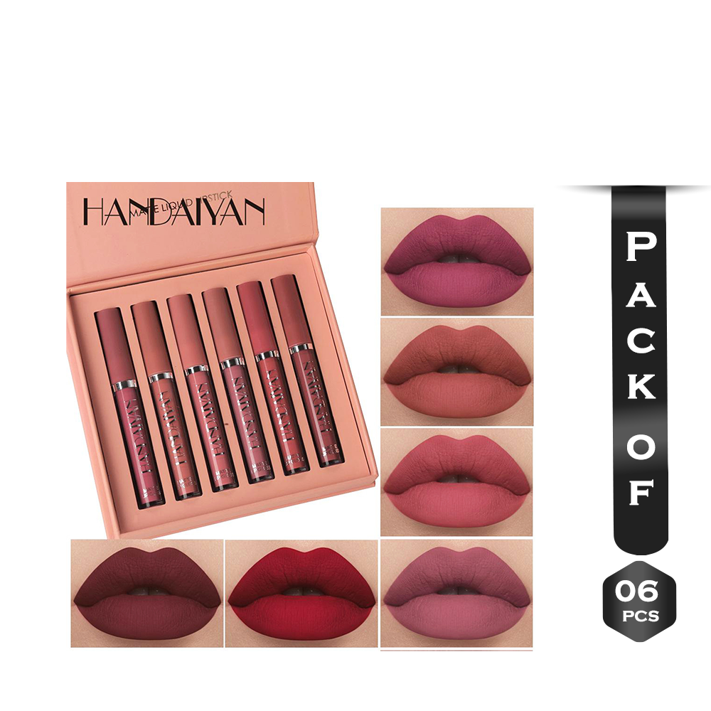 Pack of 6 Pcs Handaiyan Liquid Matte Lipstick Box