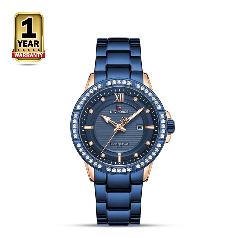 NAVIFORCE NF9187 Stainless Steel Analog Watch For Men Royal Blue