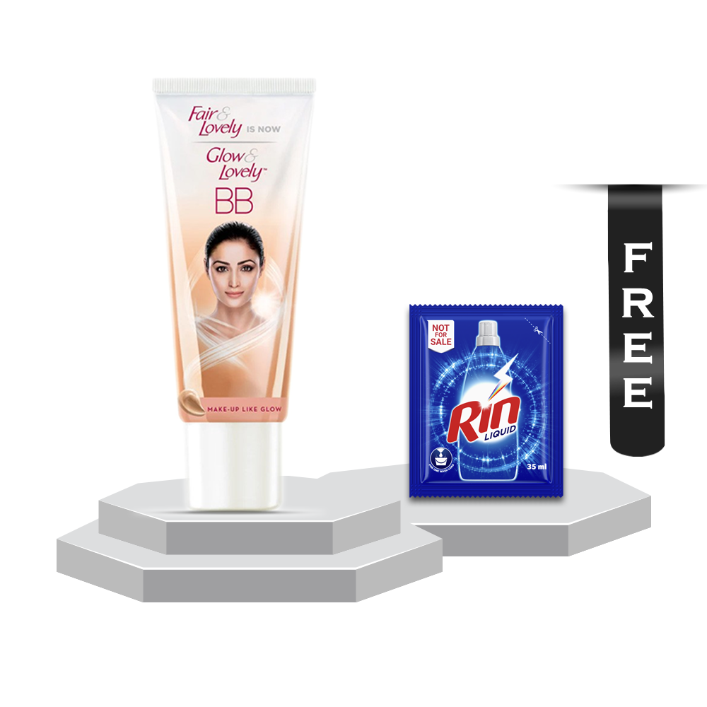 Buy Glow and Lovely Blemish Balm Face Cream For Women - 40gm With Rin Liquid - 35ml Free