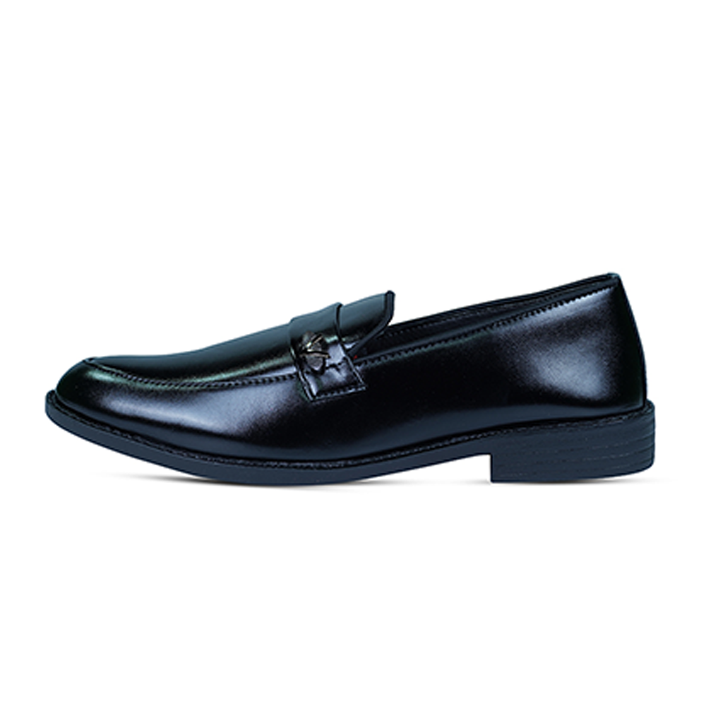 PU Leather Tassel Loafer For Men - Black - T1