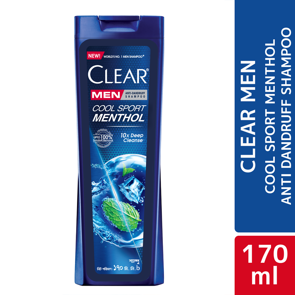 Clear Men Cool Sport Menthol Anti Dandruff  Shampoo - 170ml