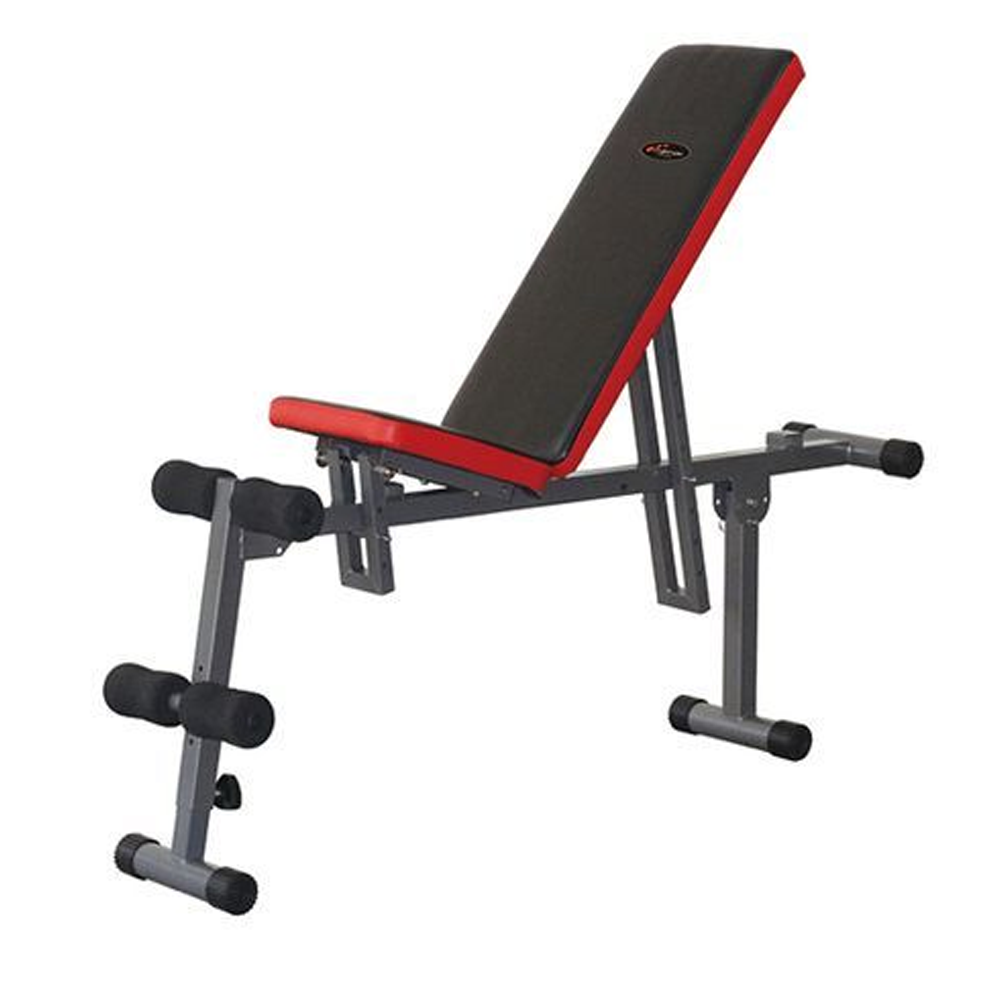 ET-103 Fid Sit Up Bench - Black and Red
