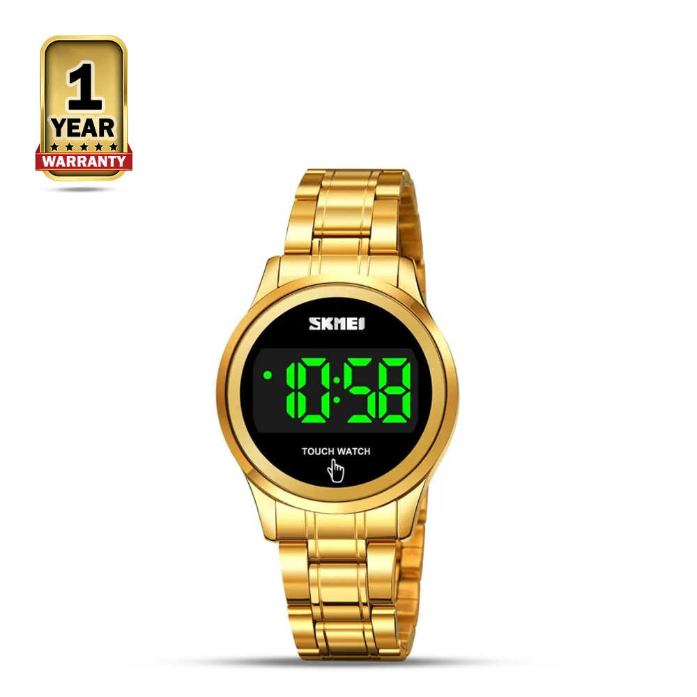 SKMEI 1737 Stainless Steel Digital Watch For Women - Golden