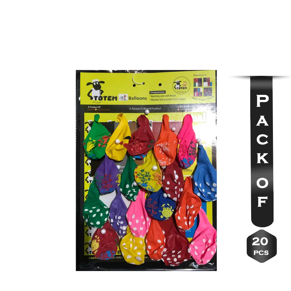 Pack of 20 Pcs Totem Print Balloons 