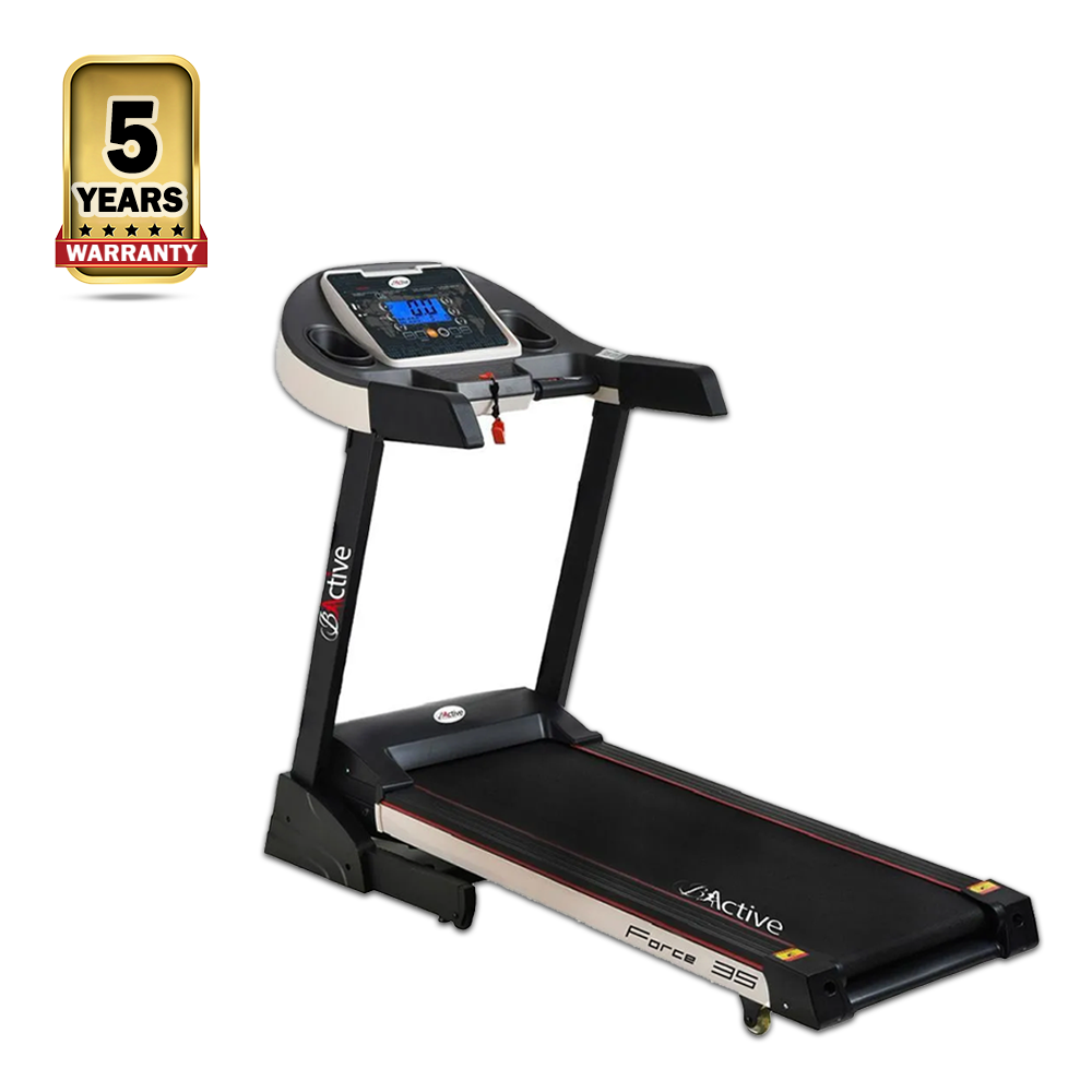 Bactive Force-35 Dual Motor Motorized Treadmill 2.5 HP - Black