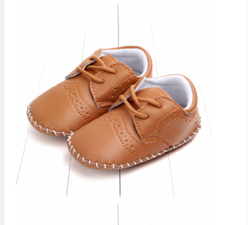 Armandy Artificial PU Leather Baby Boy Shoe - Brown 