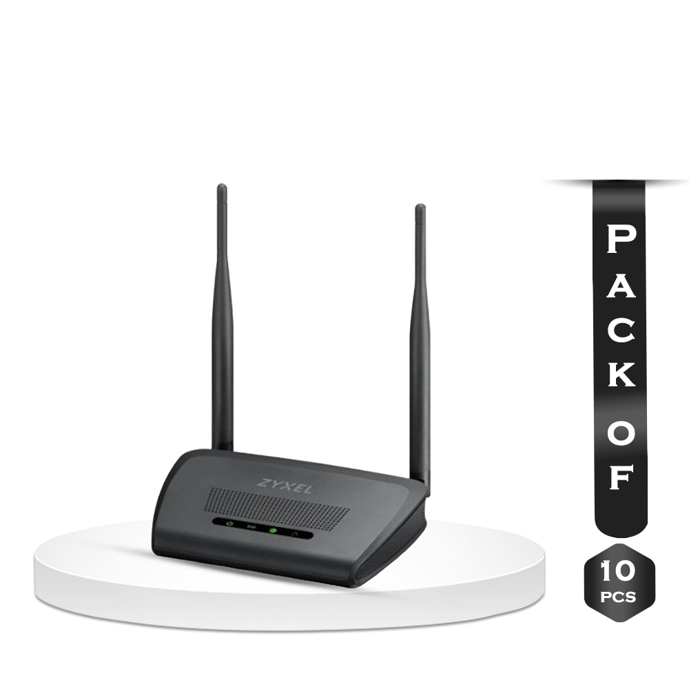 Pack of 10 Pcs Zyxel NBG-418N V2 300 Mbps Wireless Router - Black