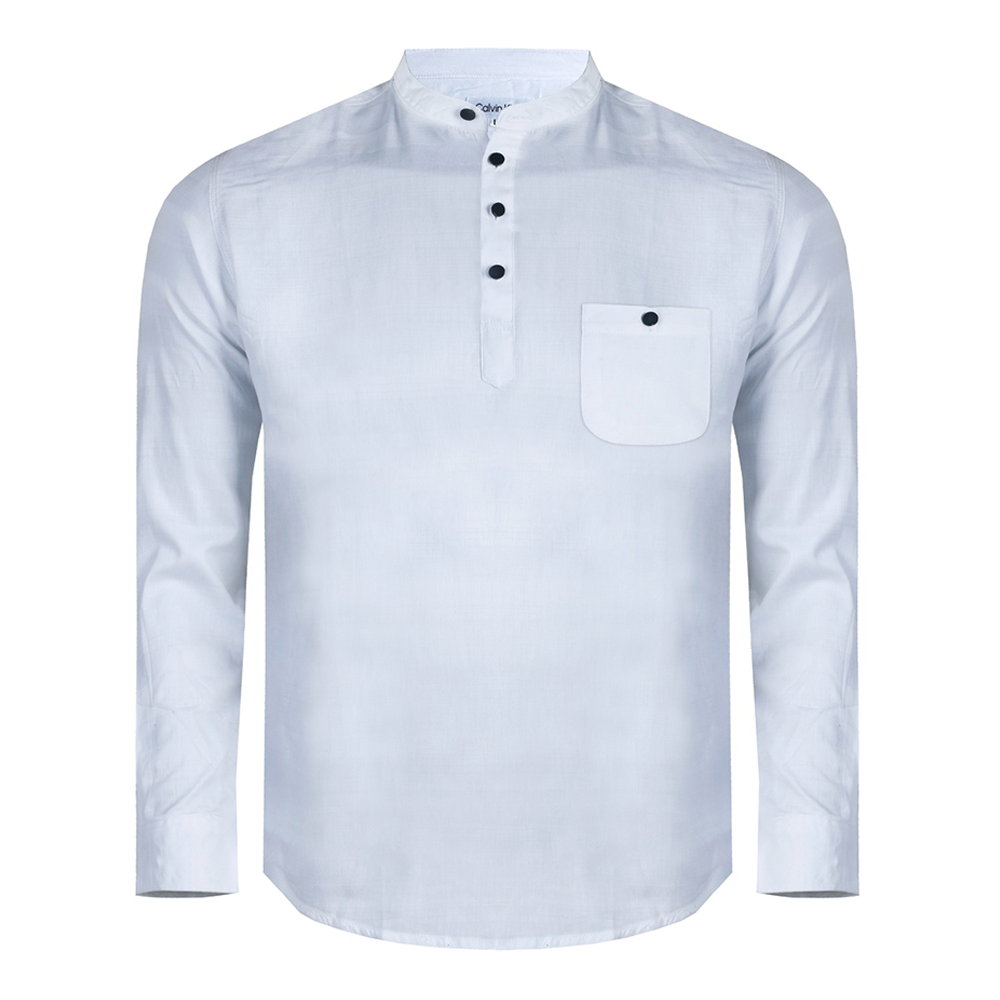 Cotton Full Sleeve Katua For Men - White - OP233