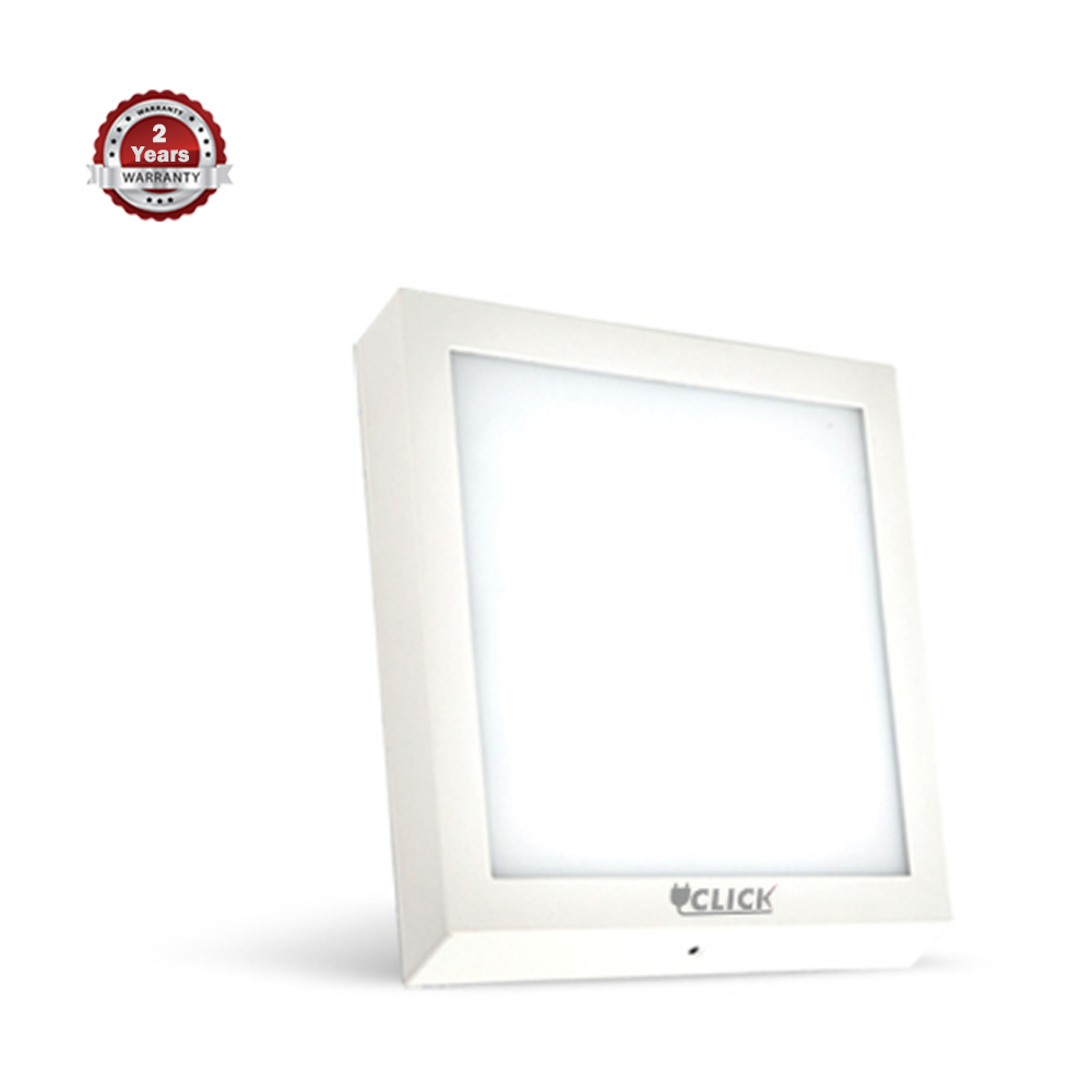 Click Square Surface Mount Panel LED - White - 12W