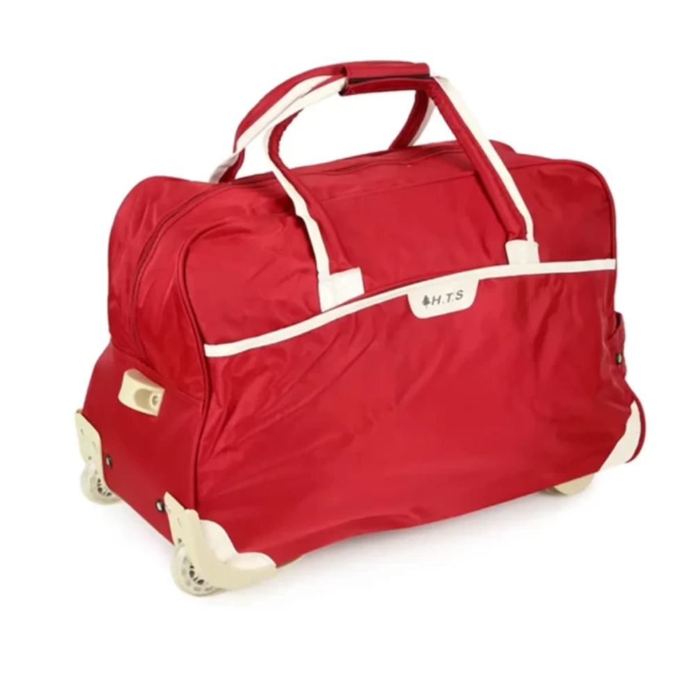 HTS HTS-24-20-RD Rolling Duffel Travel Trolley Backpack - 20 and 24 Inch - Red