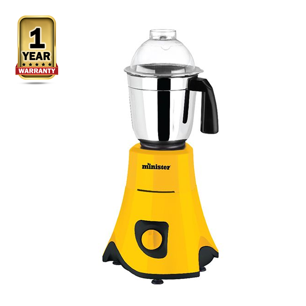 Minister MI-MG600Y 3 In 1 SS Heavy-Duty Mixer Grinder - Yellow
