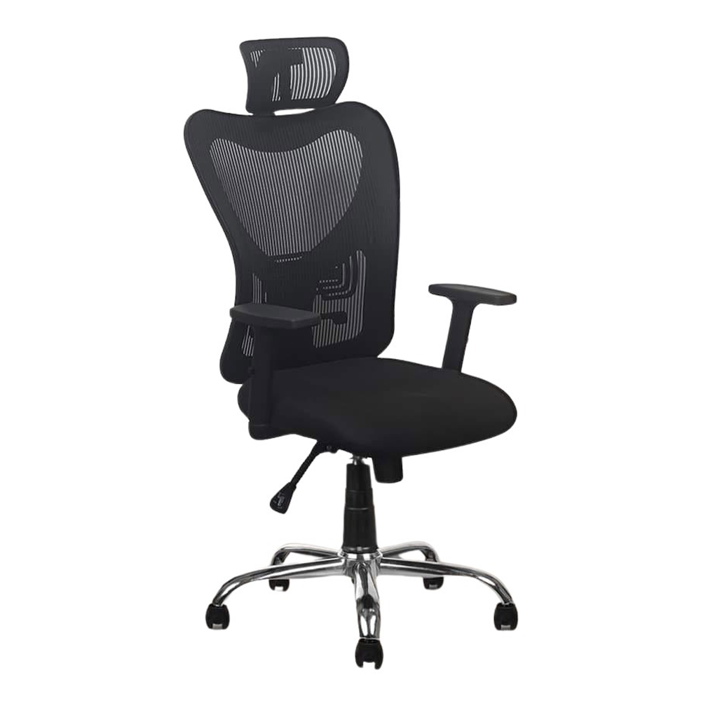Mesh Adjustable Lock System High Back Boss Chair - Black - CKC - 332