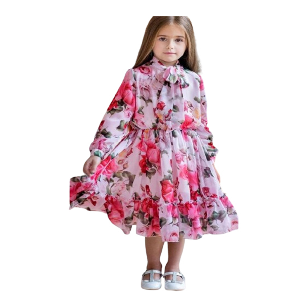 Lenin Georgette Dress For Girls - Bd-36