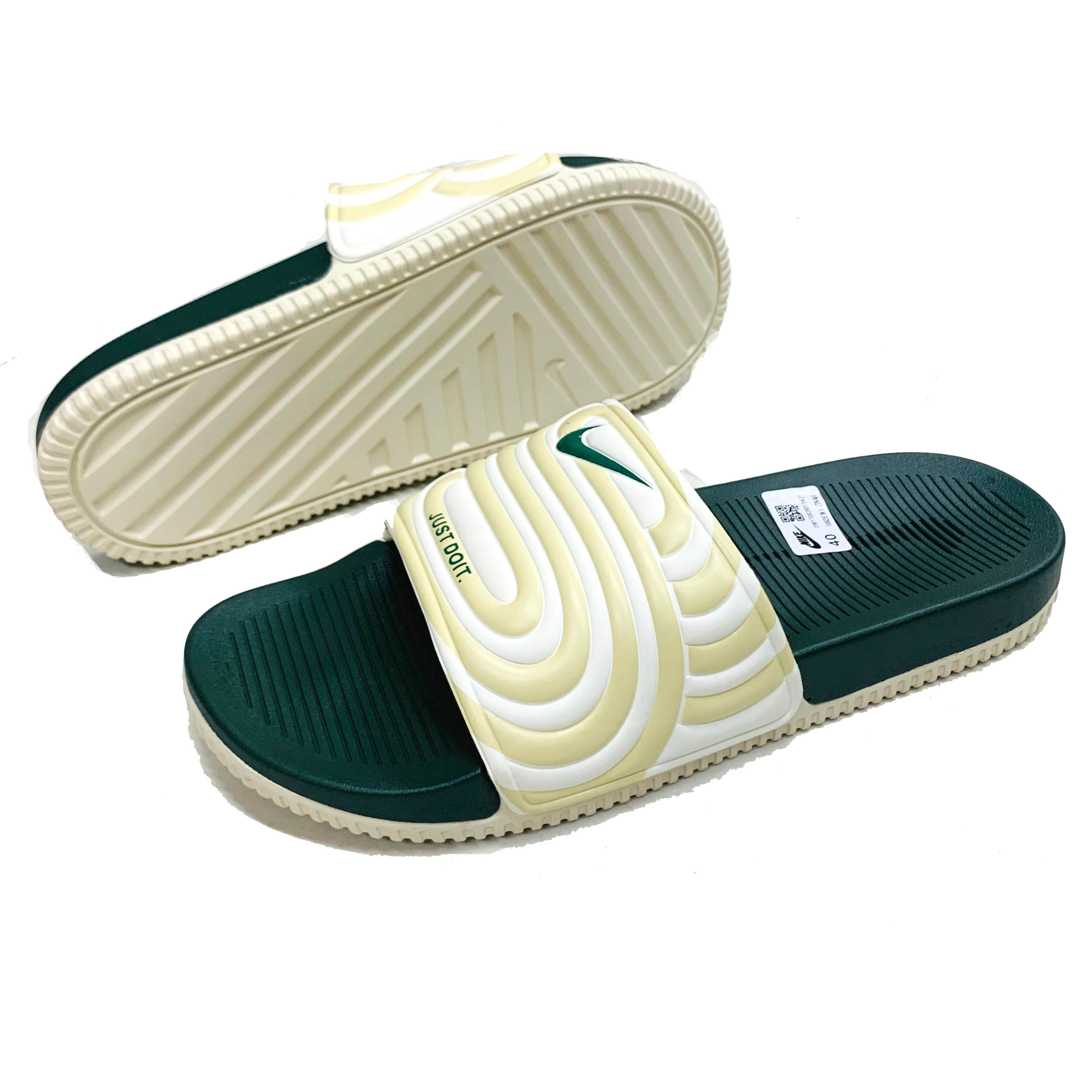Nike PU Leather Slide Slipper for Men - Green - SL 732