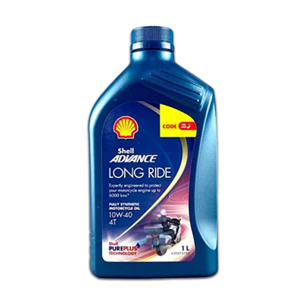 Shell Advance Long Ride 10W-40 Moto Engine Oil - 1L