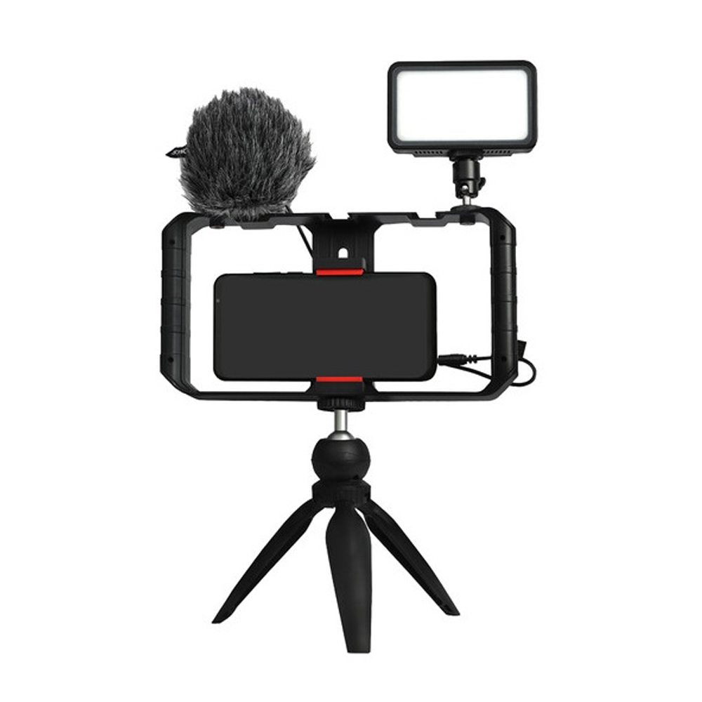 Synco Vlogger Kit1 With Microphone and Rechargeable LED Video Light - Black