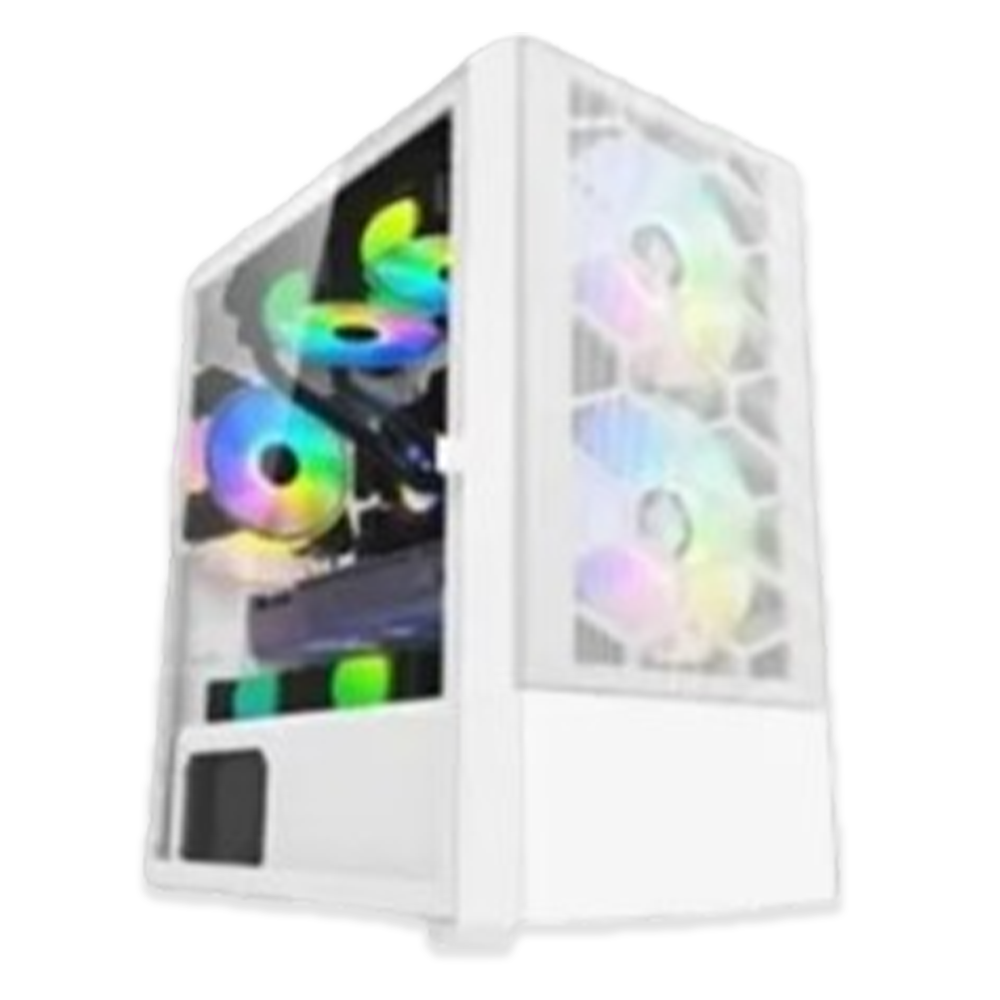 Aptech M211-E-WH ARGB Gaming Casing - White