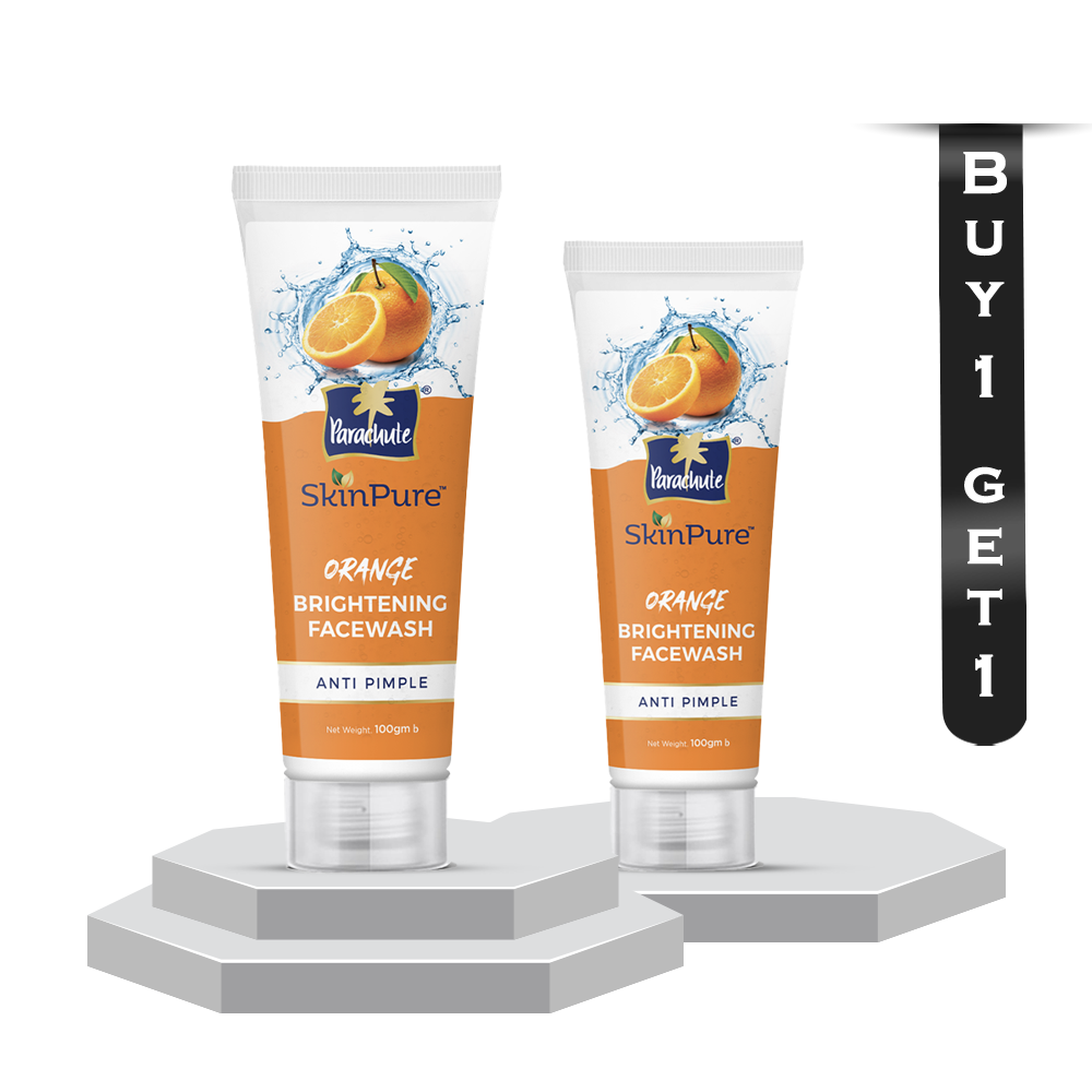 Buy 1 Parachute SkinPure Orange Brightening Facewash (Anti Pimple) 100 gm Free Get 1 Parachute SkinPure Orange Brightening Facewash (Anti Pimple) 50g