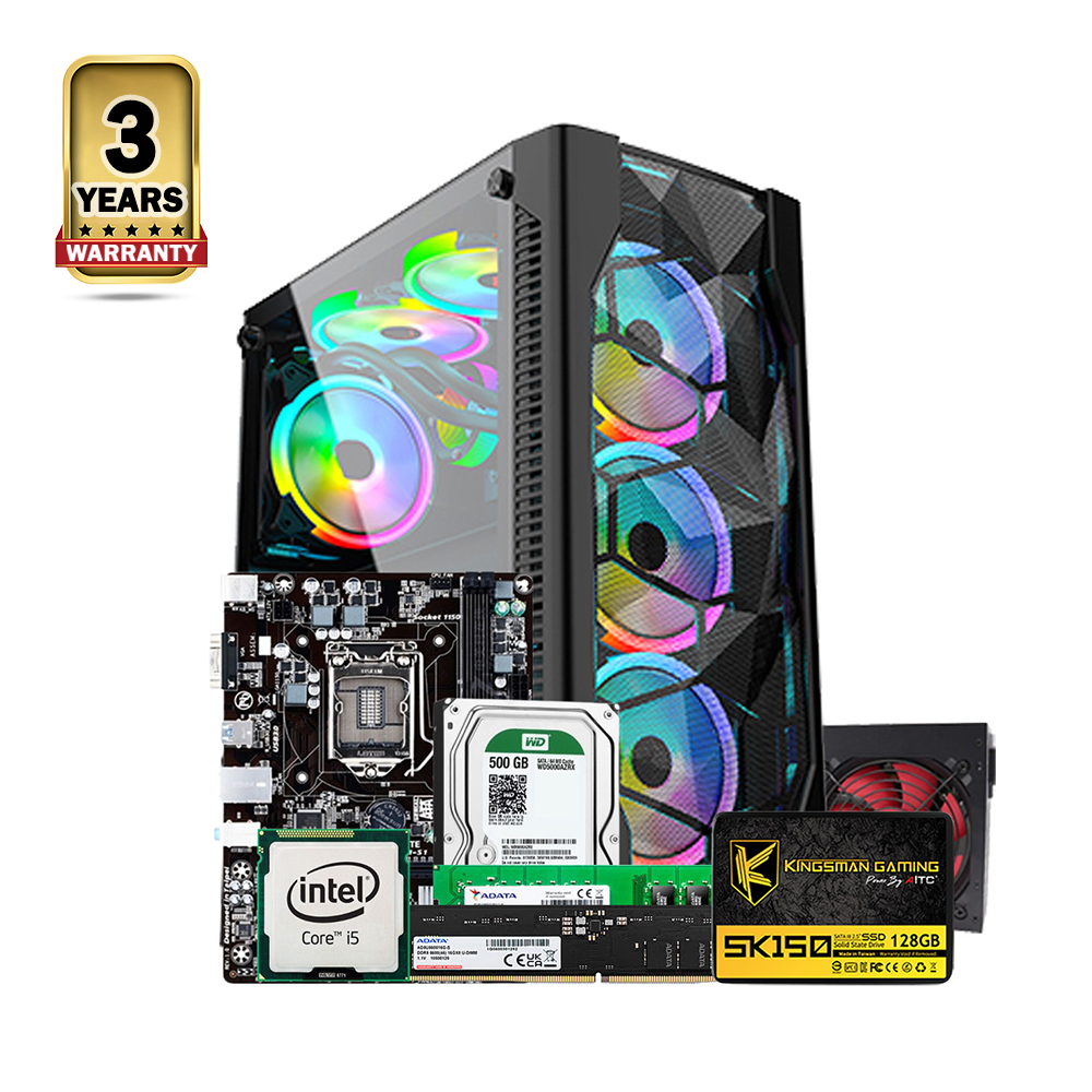 Intel Core i5 6th Generation - 8GB RAM - 128GB SSD - RGB Desktop CPU - Black - CSDP23-6016