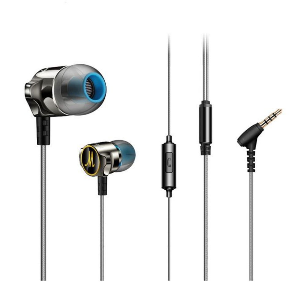 QKZ DM7 Zinc Alloy In Ear Earphone Gray