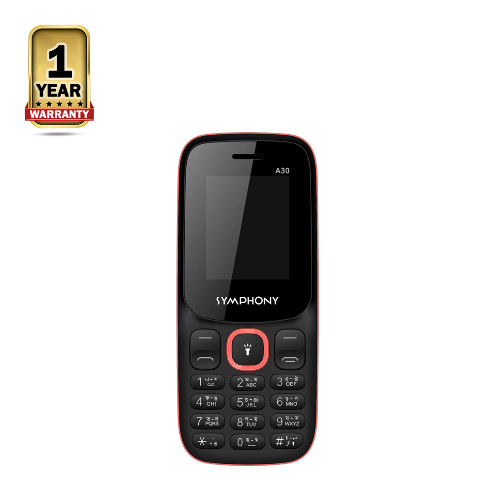 Symphony A30 Feature Phone - Black and Red