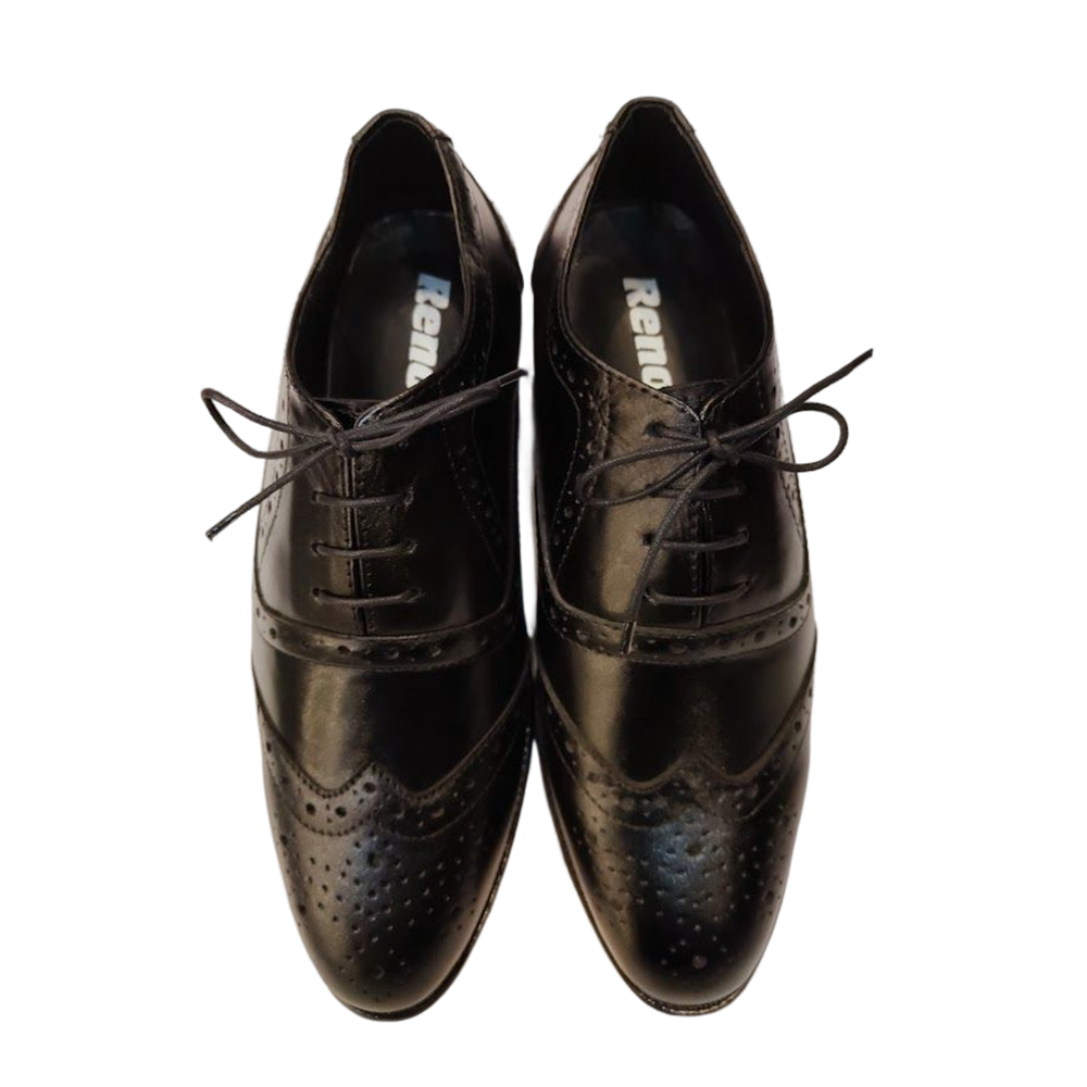 Reno Leather Formal Shoe For Men - Black - RF2019