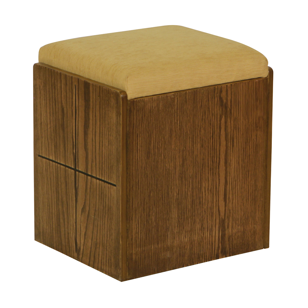 Delta Furnishers DIL-CFC-101 Beech and Veneered Process Wood Stool - Lacquer and SantaFe