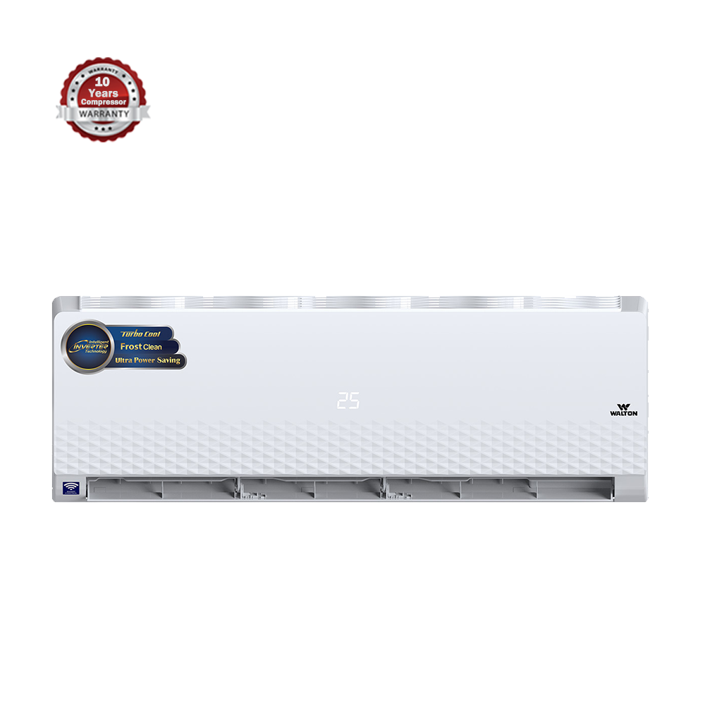 Walton WSIDIAMOND-18F-Smart Split Type Inverter Air Conditioner - 1.5 Ton - White 