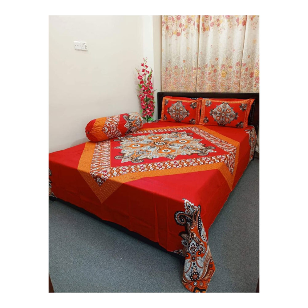 Cotton Bedsheet with Pillow Covers - king Size - 2502025