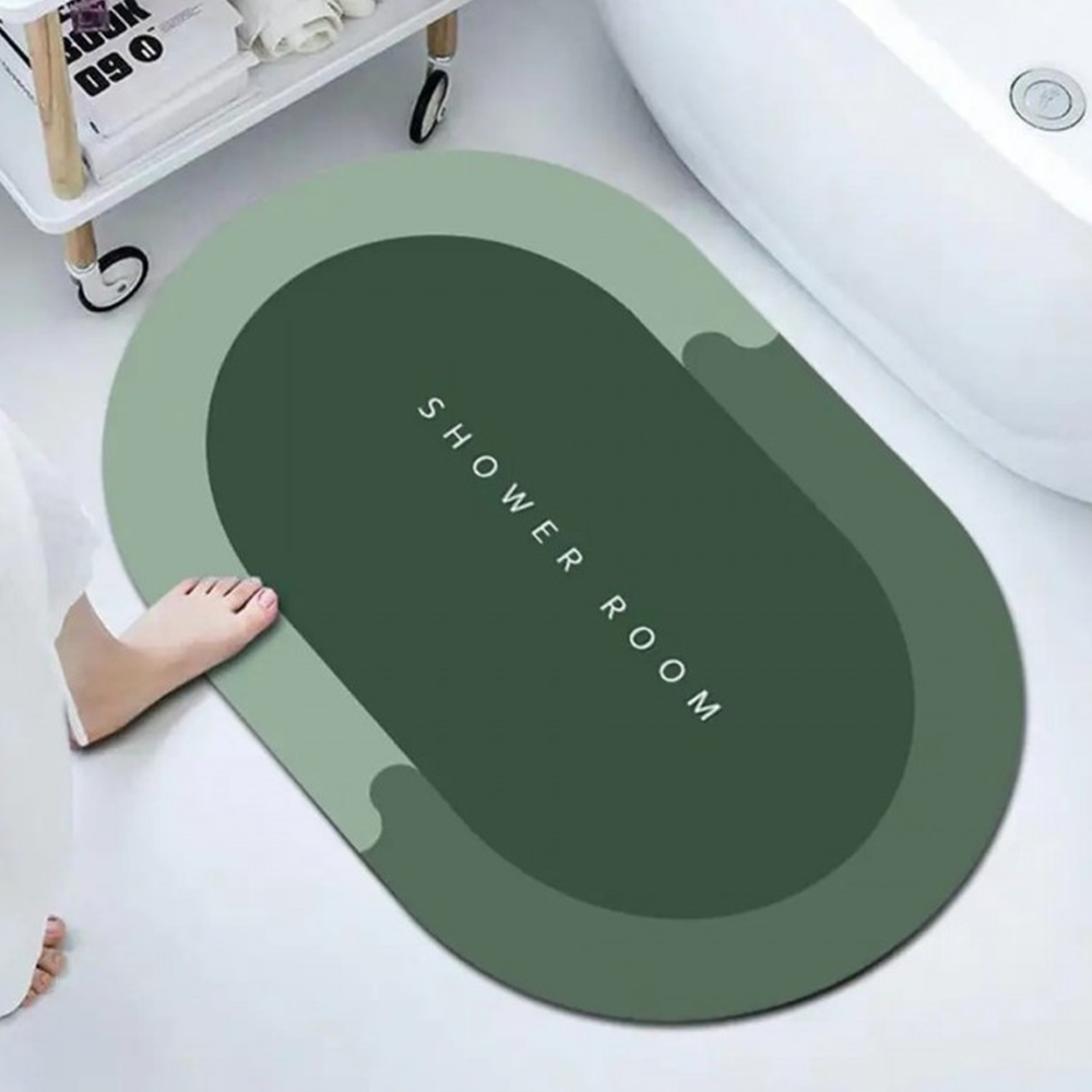 Non Slip Bath Mat - Green