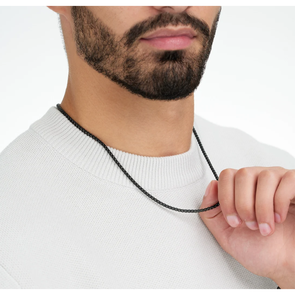 Stainless Steel Stylish Chain For Men - Black