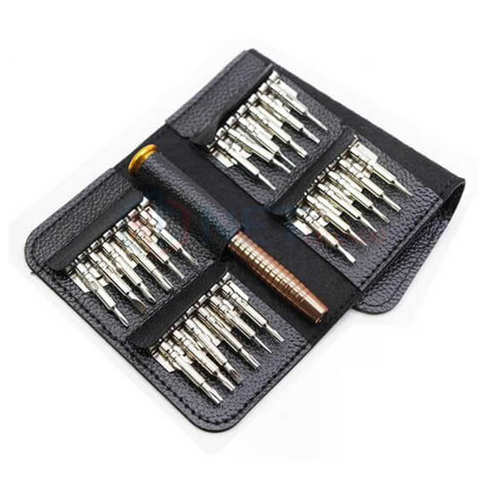 Bag 24 In 1 Bit Multi-Purpose Precision Screwdriver Set - Silver