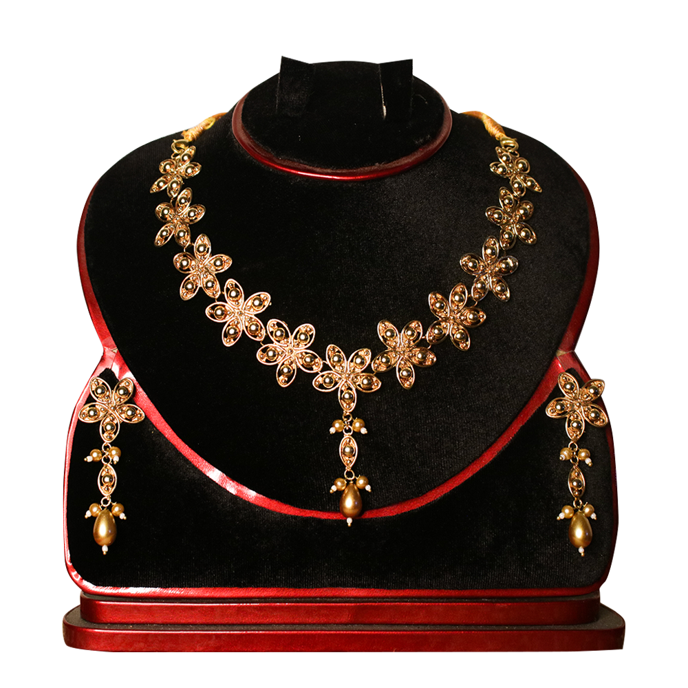 Alloy Necklace Set for Women - N32 - Golden