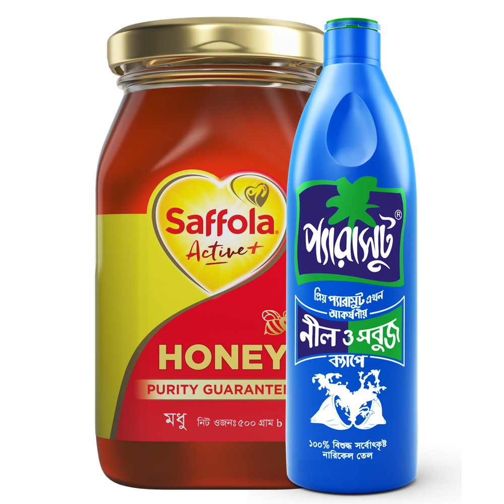 Saffola Honey - 500gm (Free Parachute Oil 95ml)
