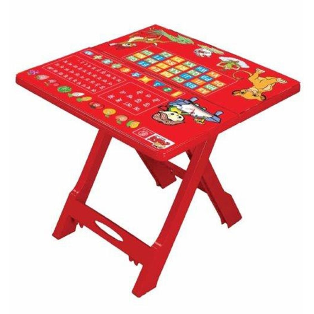 RFL ABC Printed Folding Table For Baby Red